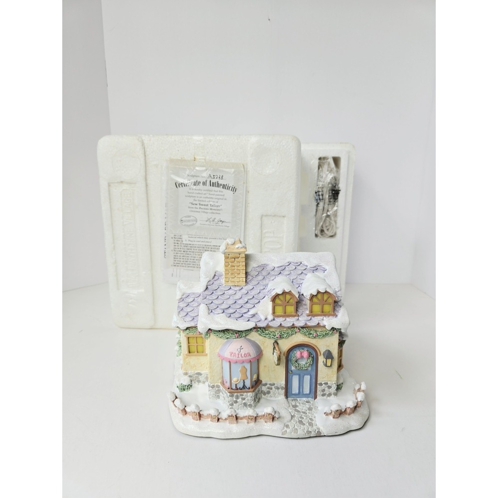 Hawthorne Village Precious Moments Sew Sweet Tailors village Christmas
